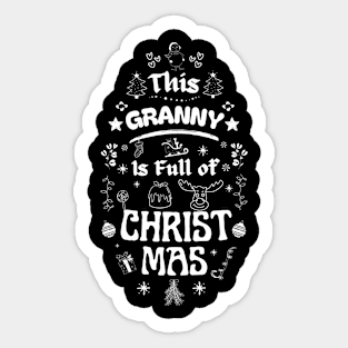 Joyful Granny: Full of Christmas Cheer Sticker